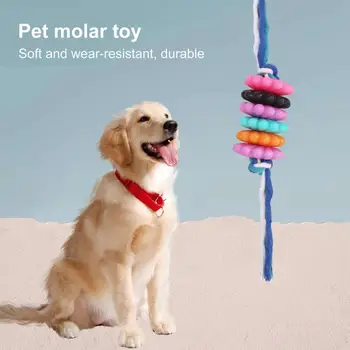 כלב בריאות השיניים צעצוע טיפולי שיניים ללעוס צעצוע כלב צעצוע צרור עמיד בקיעת שיניים ללעוס צעצוע נשיכה עמיד חבל עסיסי שיניים